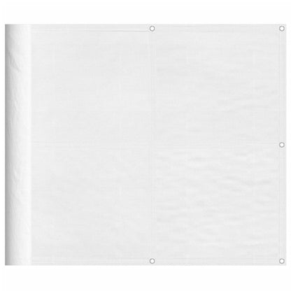 Paravento da Balcone Bianco 90x1000 cm 100% Poliestere Oxford