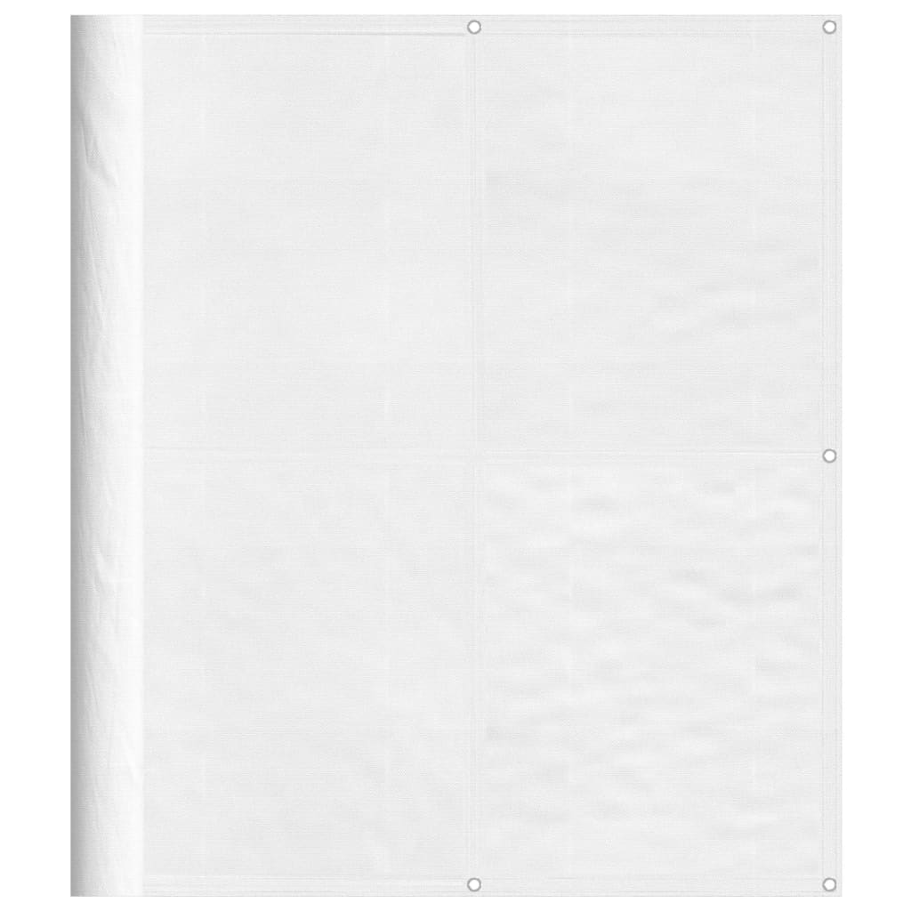 Paravento da Balcone Bianco 120x700 cm 100% Poliestere Oxford