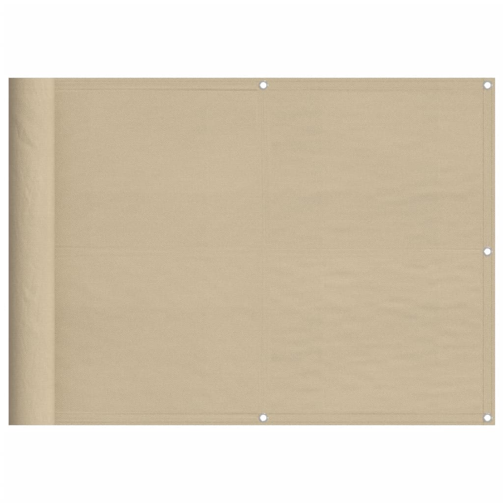 Paravento da Balcone Beige 75x700 cm 100% Poliestere Oxford
