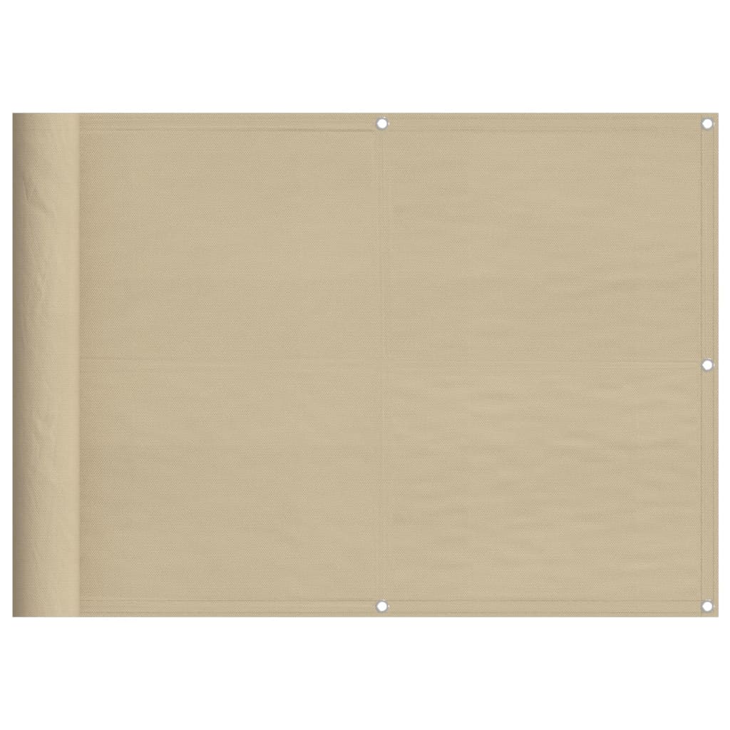 Paravento da Balcone Beige 75x800 cm 100% Poliestere Oxford
