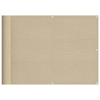 Paravento da Balcone Beige 75x800 cm 100% Poliestere Oxford