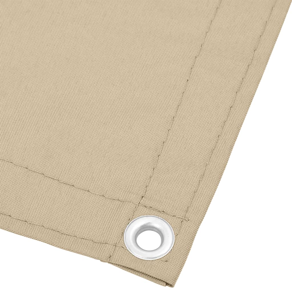 Paravento da Balcone Beige 90x700 cm 100% Poliestere Oxford
