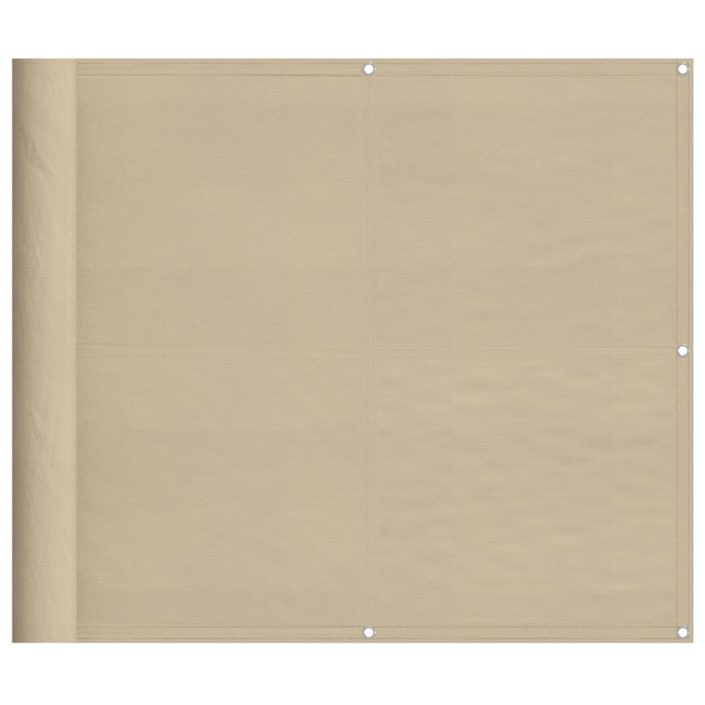 Paravento da Balcone Beige 90x800 cm 100% Poliestere Oxford