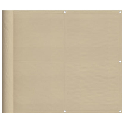 Paravento da Balcone Beige 90x800 cm 100% Poliestere Oxford