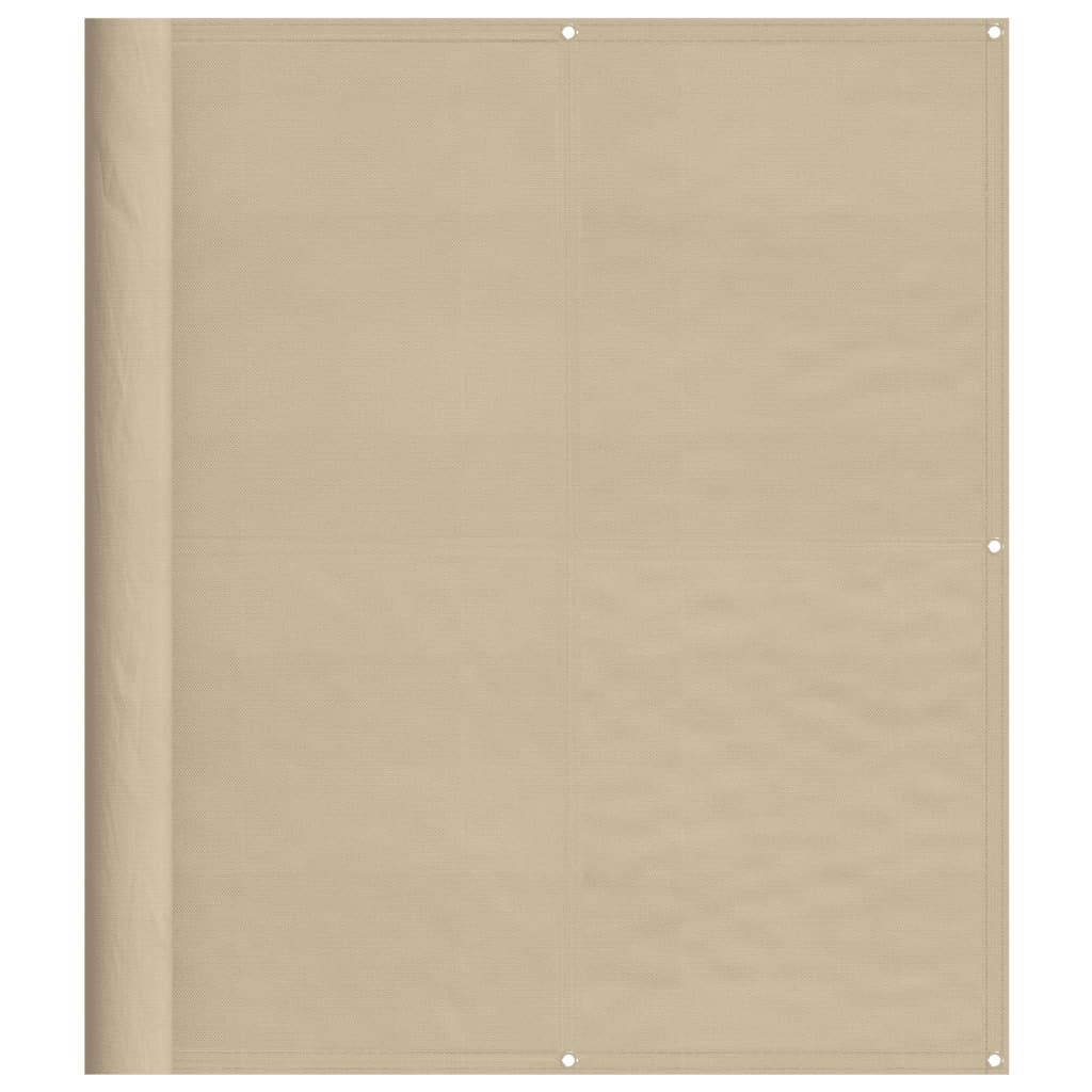 Paravento da Balcone Beige 120x700 cm 100% Poliestere Oxford