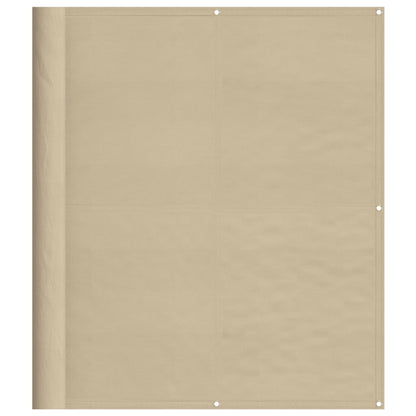 Paravento da Balcone Beige 120x800 cm 100% Poliestere Oxford