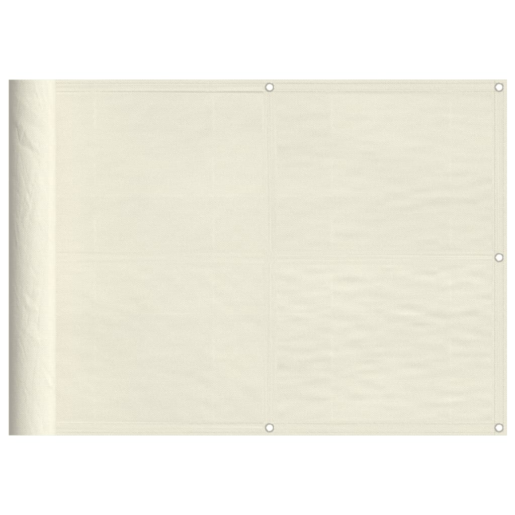 Paravento da Balcone Crema 75x700 cm 100% Poliestere Oxford