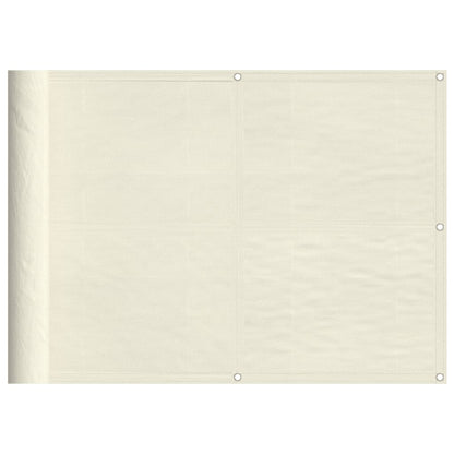 Paravento da Balcone Crema 75x700 cm 100% Poliestere Oxford