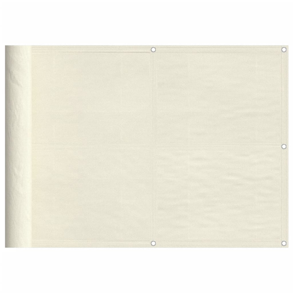 Paravento da Balcone Crema 75x800 cm 100% Poliestere Oxford