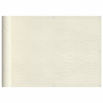 Paravento da Balcone Crema 75x800 cm 100% Poliestere Oxford
