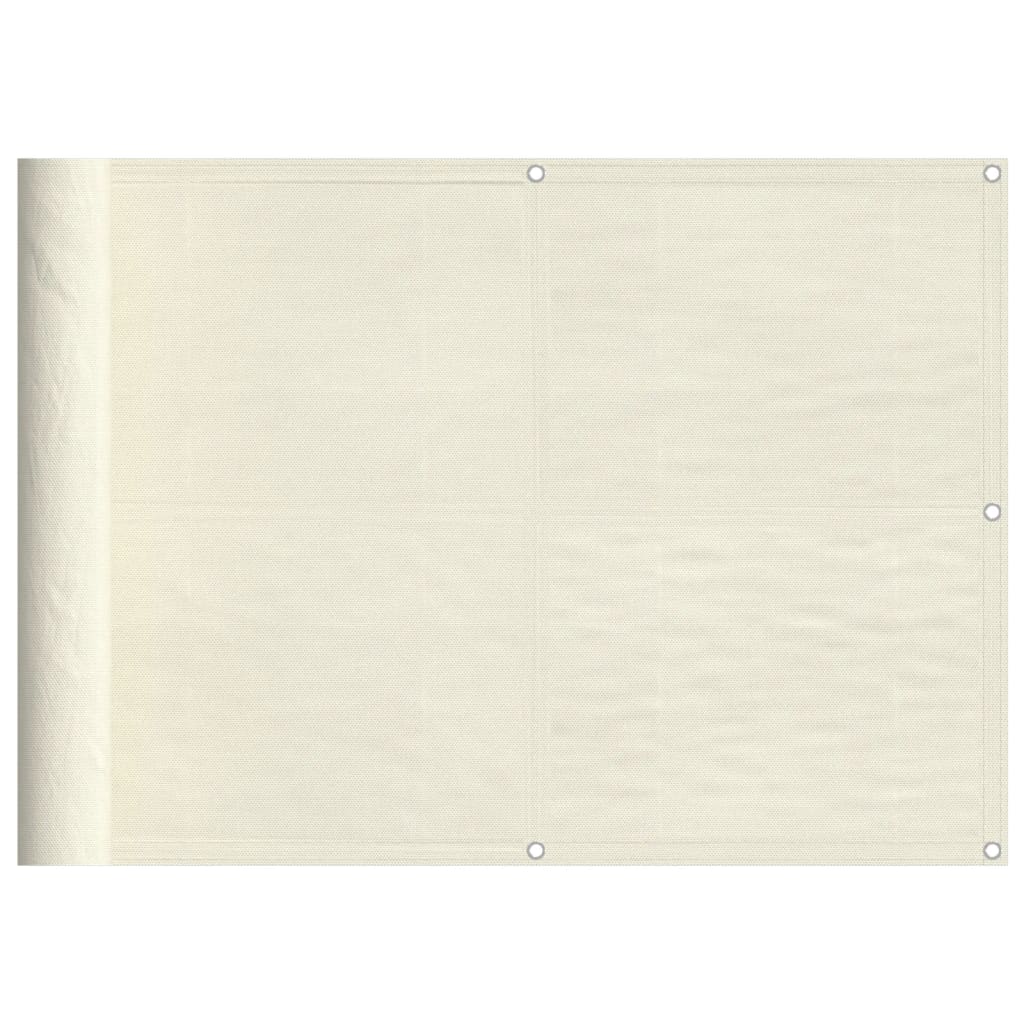 Paravento da Balcone Crema 75x1000 cm 100% Poliestere Oxford