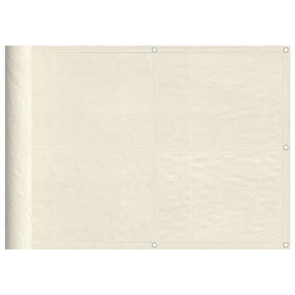 Paravento da Balcone Crema 75x1000 cm 100% Poliestere Oxford