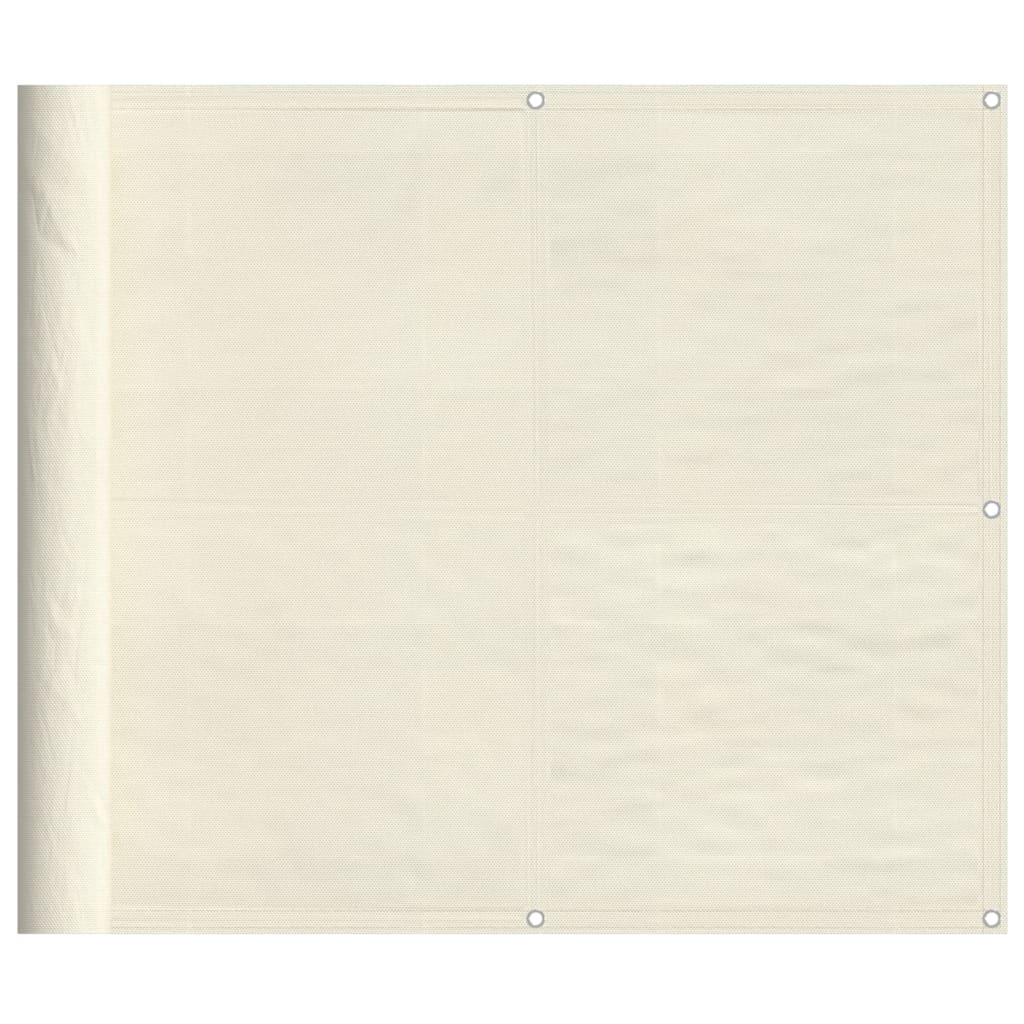 Paravento da Balcone Crema 90x700 cm 100% Poliestere Oxford