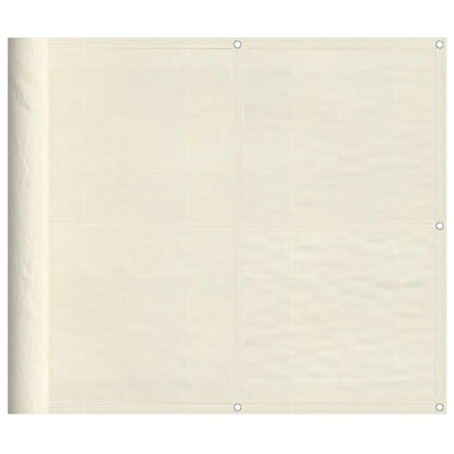 Paravento da Balcone Crema 90x700 cm 100% Poliestere Oxford