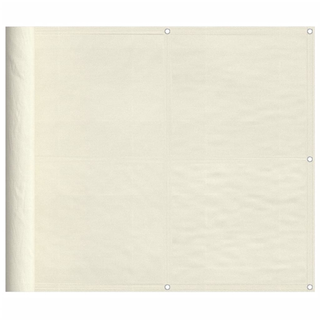 Paravento da Balcone Crema 90x800 cm 100% Poliestere Oxford