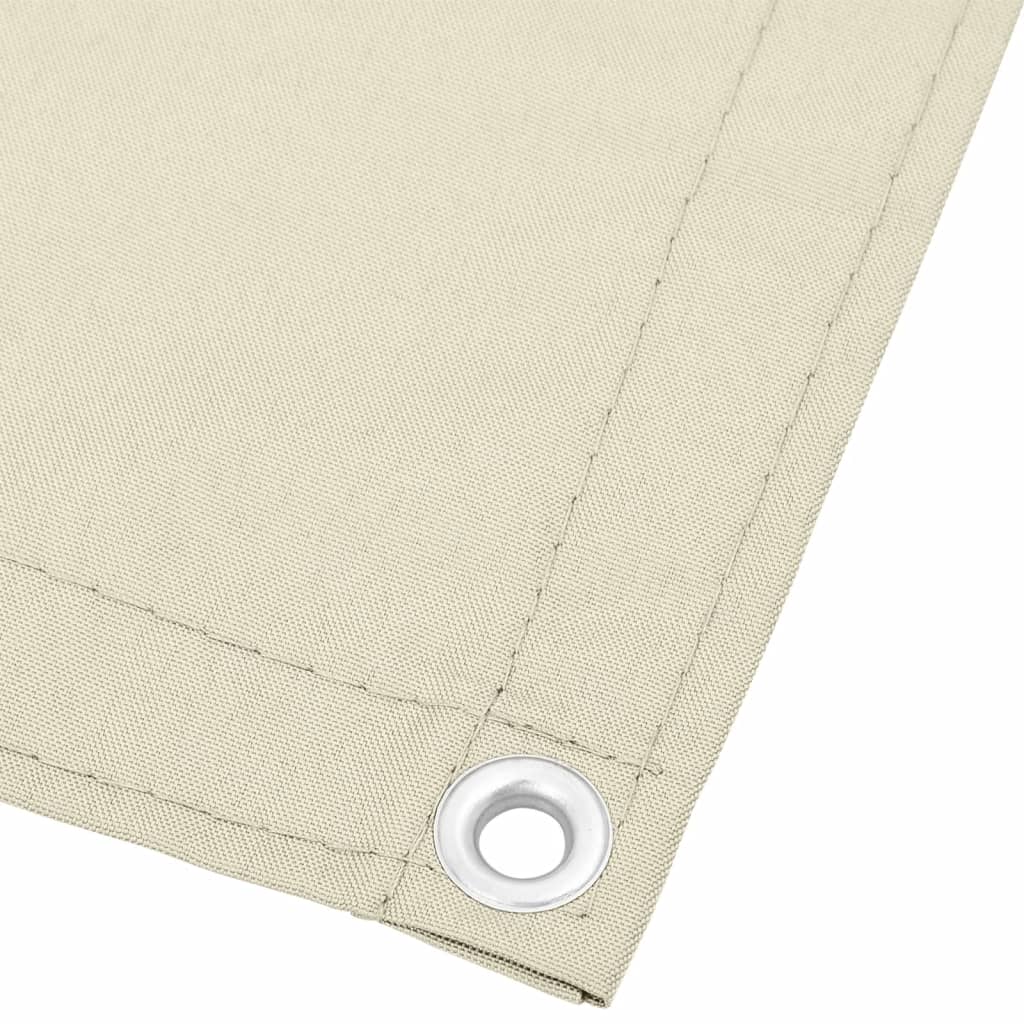 Paravento da Balcone Crema 90x800 cm 100% Poliestere Oxford