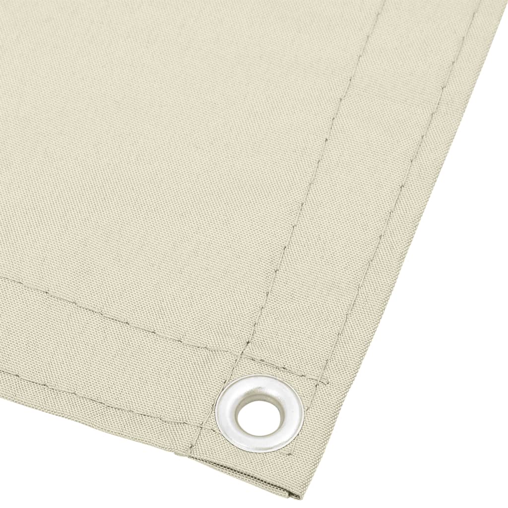 Paravento da Balcone Crema 120x800 cm 100% Poliestere Oxford