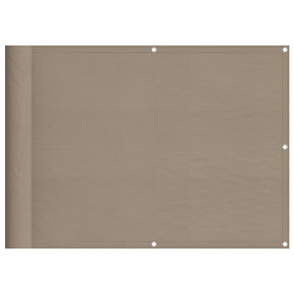 Paravento da Balcone Tortora 75x700 cm 100% Poliestere Oxford