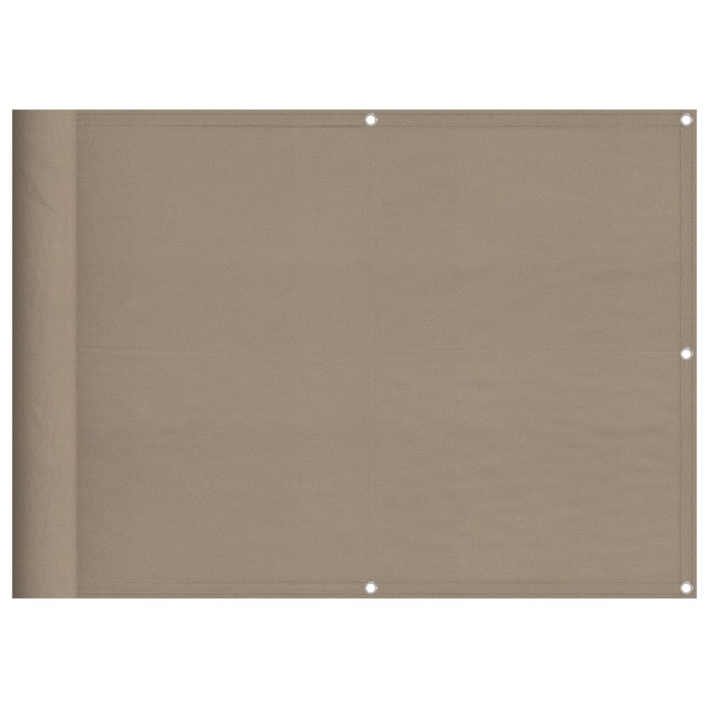 Paravento da Balcone Tortora 75x800 cm 100% Poliestere Oxford