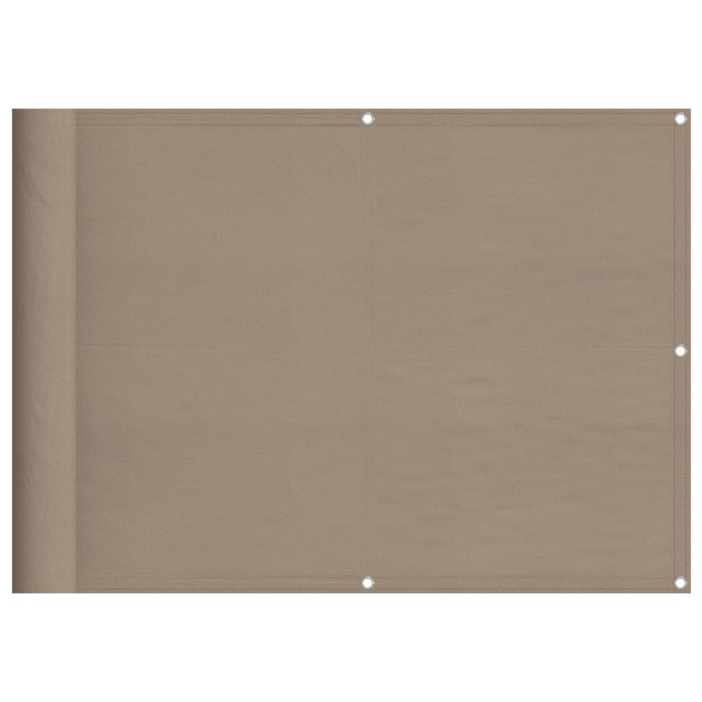 Paravento da Balcone Tortora 75x1000 cm 100% Poliestere Oxford