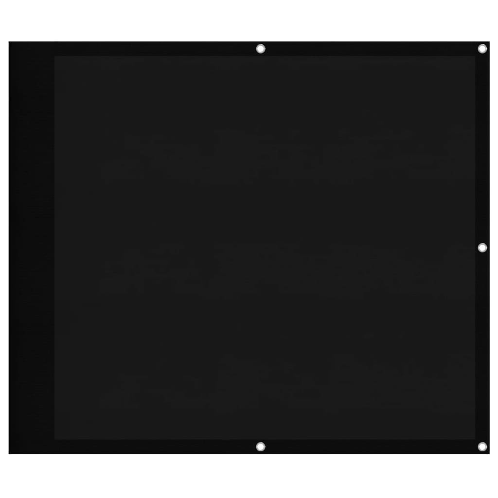 Paravento da Balcone Nero 90x1000 cm 100% Poliestere Oxford