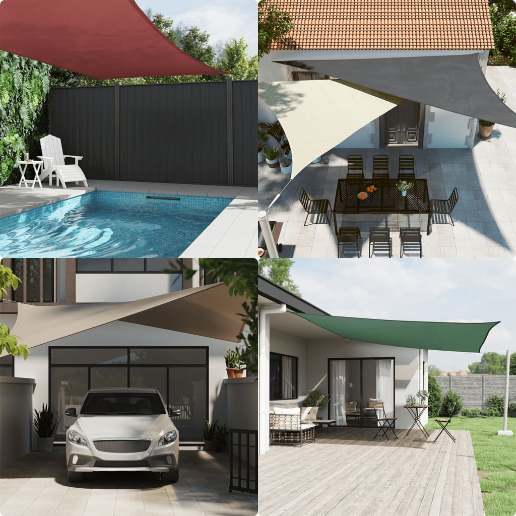 Vela Parasole Grigio Chiaro 5x7x7 m 100% Poliestere Oxford
