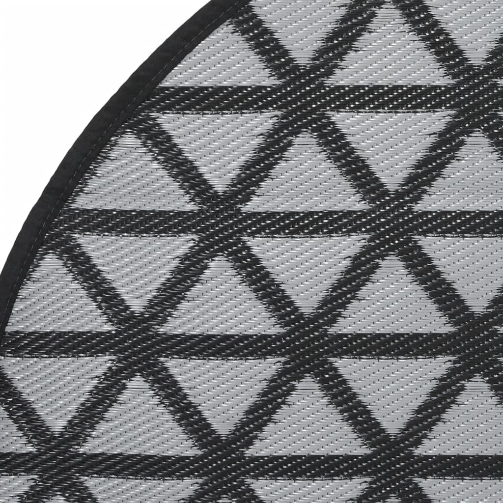Tappeto da Esterni ARAKIL Nero Ã˜120 cm in PP