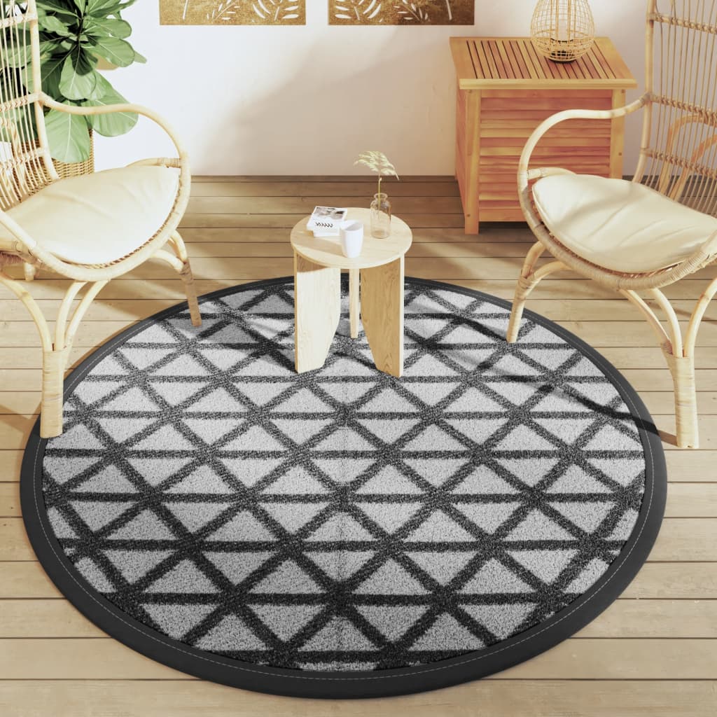 Tappeto da Esterni ARAKIL Nero ÃƒËœ160 cm in PP