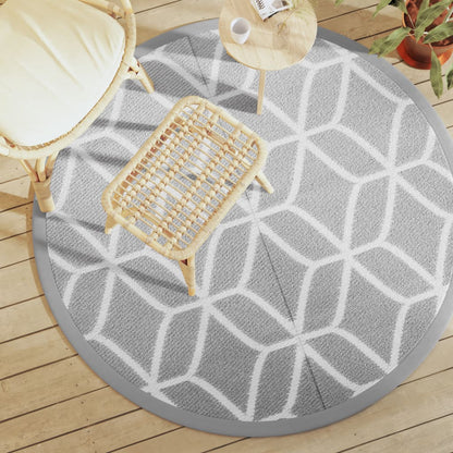 Tappeto da Esterno ARAKIL Grigio Ã˜160 cm in PP