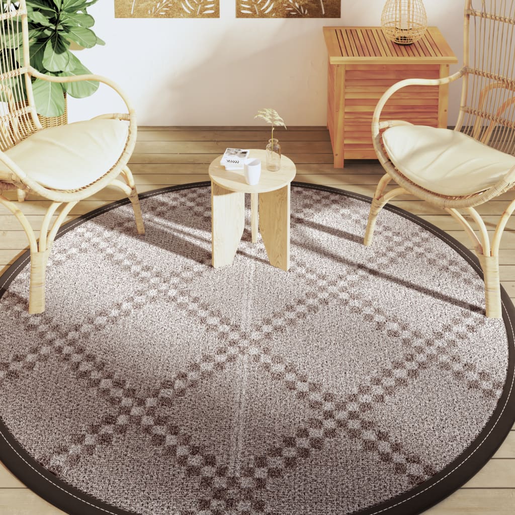 Tappeto da Esterno ARAKIL Marrone Ã˜200 cm PP