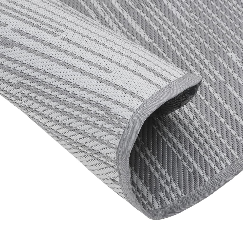 Tappeto da Esterno ARAKIL Grigio Ø200 cm in PP