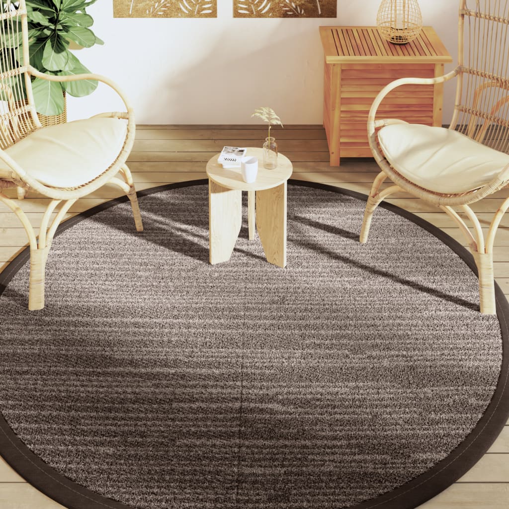 Tappeto da Esterno ARAKIL Marrone Ã˜200 cm PP