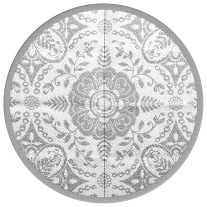 Tappeto da Esterno ARAKIL Grigio Chiaro Ø200 cm in PP