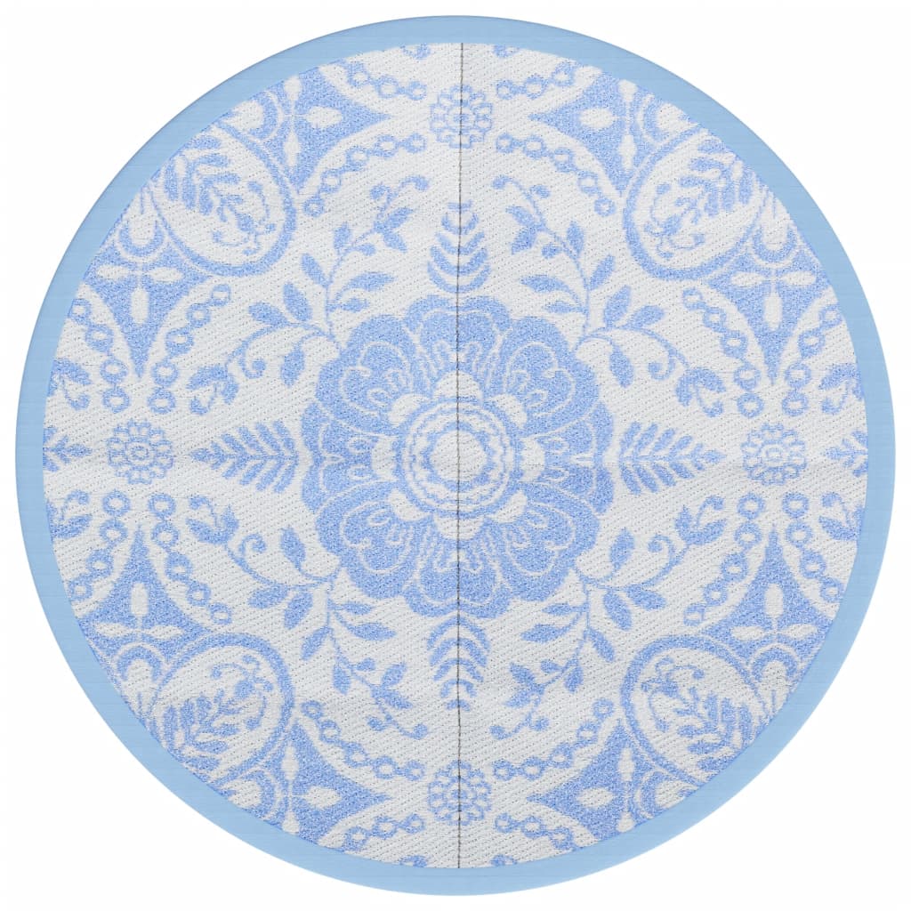 Tappeto da Esterni ARAKIL Blu Baby Ø160 cm in PP