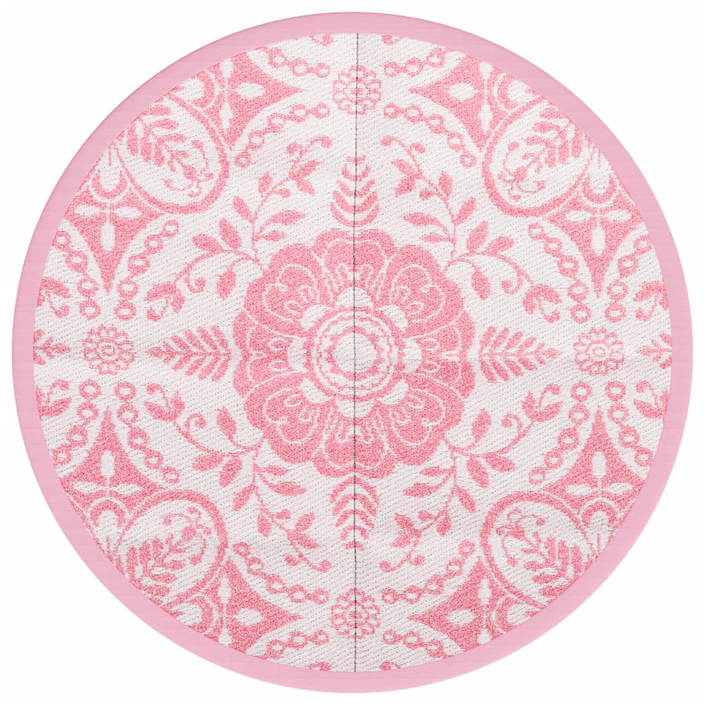 Tappeto da Esterni ARAKIL Rosa Ø160 cm in PP
