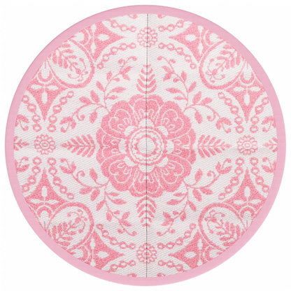 Tappeto da Esterni ARAKIL Rosa Ø160 cm in PP