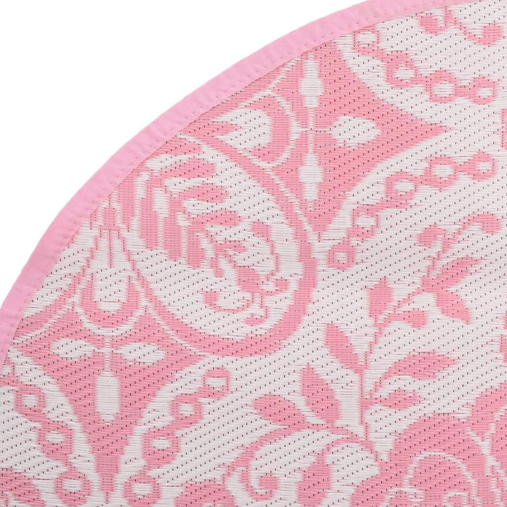 Tappeto da Esterni ARAKIL Rosa Ø160 cm in PP