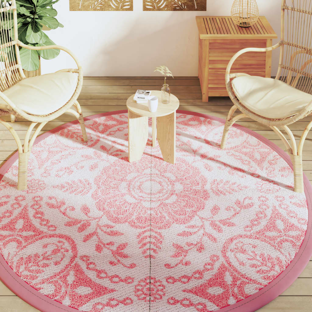 Tappeto da Esterni ARAKIL Rosa Ø200 cm in PP