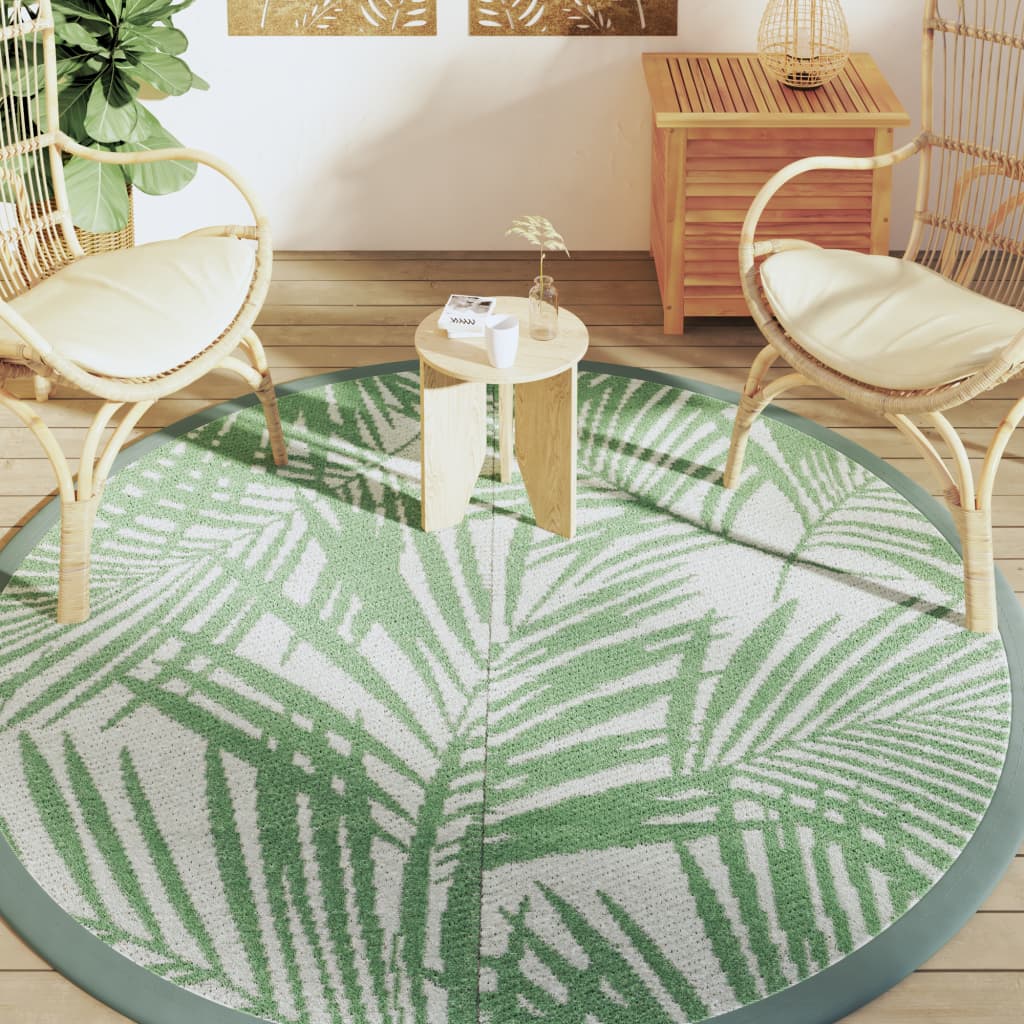 Tappeto da Esterno ARAKIL Verde Ã˜200 cm in PP