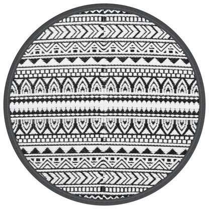 Tappeto da Esterni ARAKIL Nero Ã˜120 cm in PP