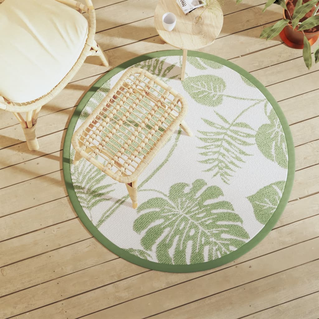 Tappeto da Esterno ARAKIL Verde Ø120 cm in PP
