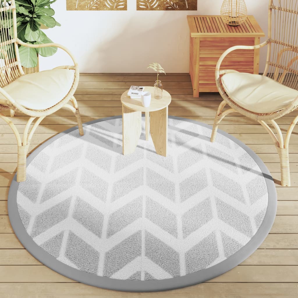 Tappeto da Esterno ARAKIL Grigio Ã˜160 cm in PP
