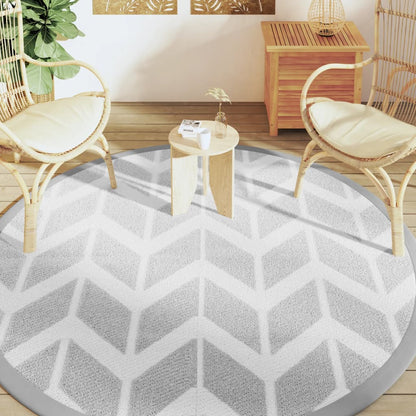 Tappeto da Esterno ARAKIL Grigio Ø200 cm in PP