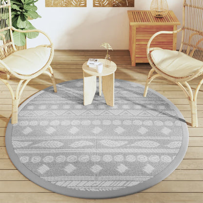 Tappeto da Esterno ARAKIL Grigio Ã˜160 cm in PP