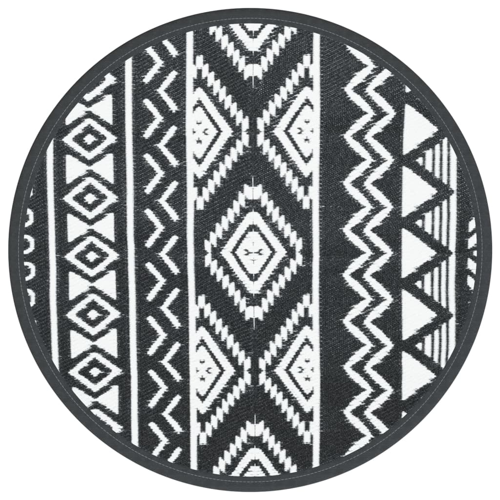 Tappeto da Esterni ARAKIL Nero Ã˜120 cm in PP