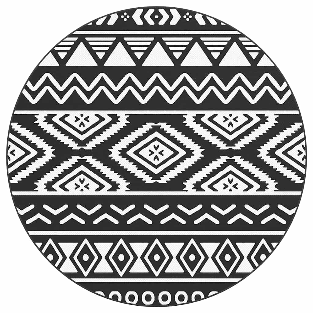 Tappeto da Esterni ARAKIL Nero Ã˜200 cm in PP