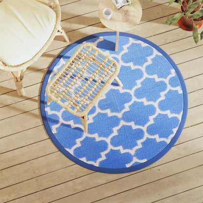 Tappeto da Esterni ARAKIL Blu Ã˜120 cm in PP
