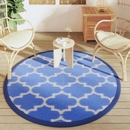 Tappeto da Esterni ARAKIL Blu Ã˜160 cm in PP
