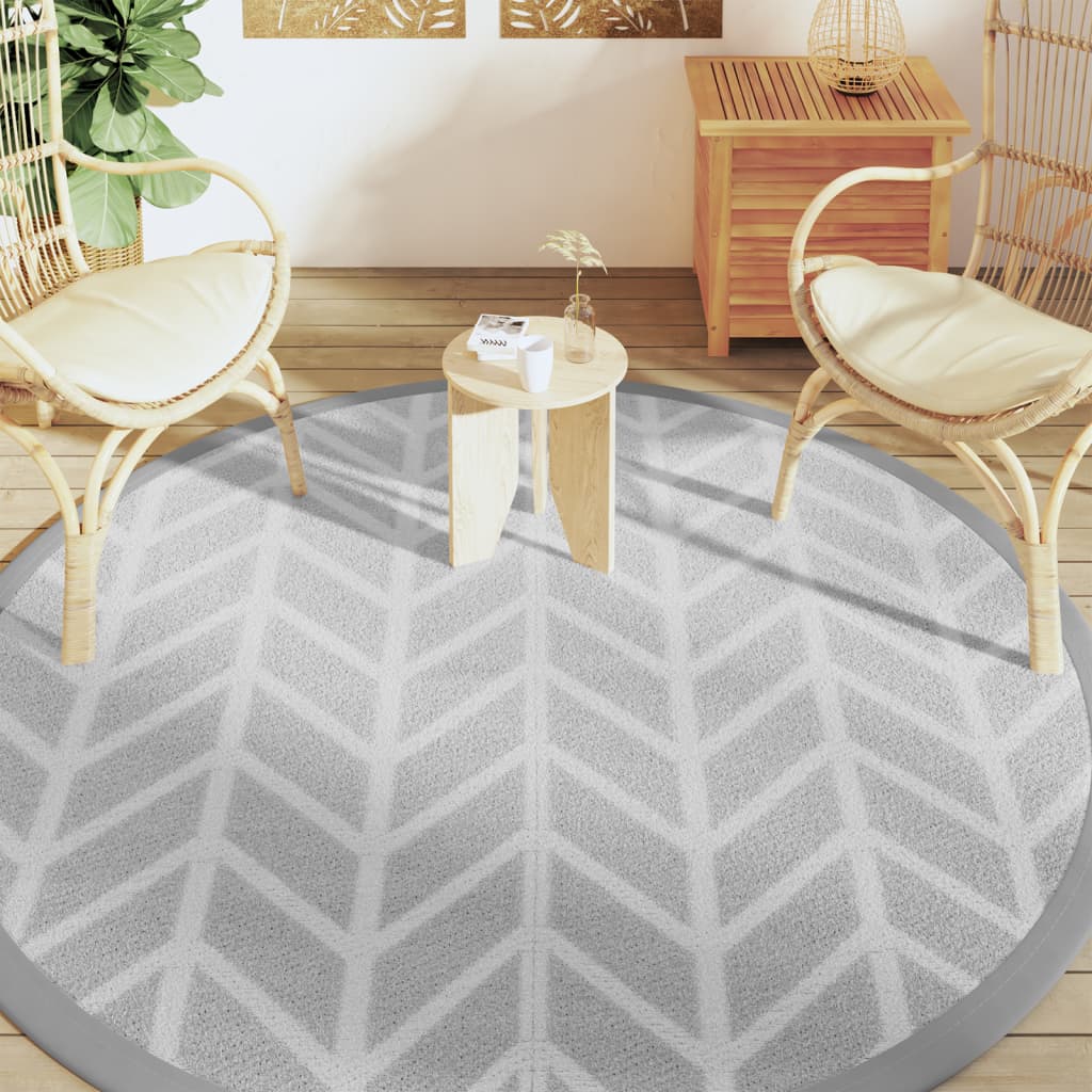 Tappeto da Esterno ARAKIL Grigio Ã˜200 cm in PP