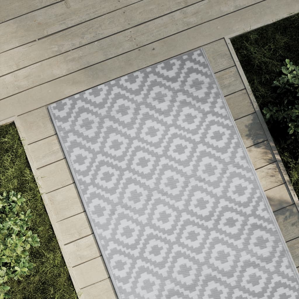 Tappeto da Esterni ARAKIL Grigio 80x250 cm in PP